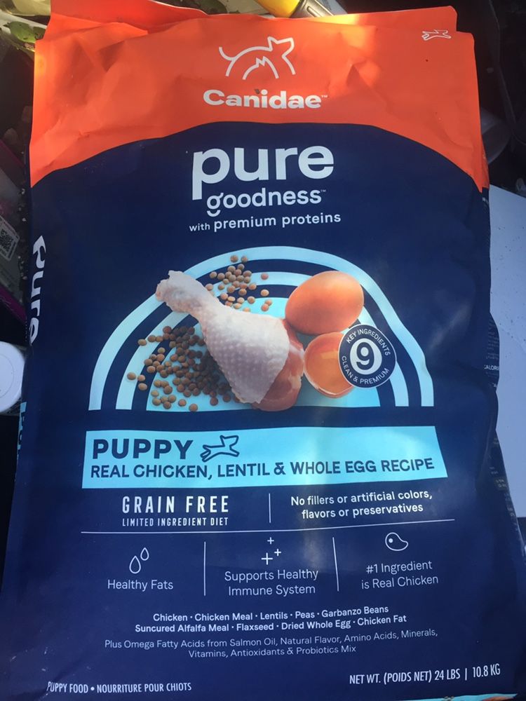 Pier 24 pound puppy chicken and egg dog food Was 5199 can have for 25