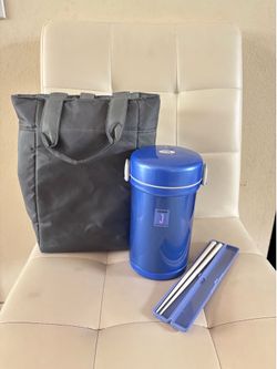 Zojirushi Stainless Steel Insulated Lunch Jar Set w/ Carry Bag & Chopsticks