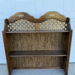 Solid Oak Country Cottage Lattice Back Bookcase – Heavy & Sturdy 