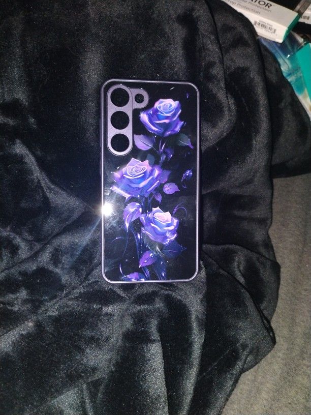 New Black And Purple Roses Phone Case
