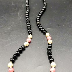 14k Multi color beaded necklace