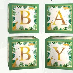 Green Baby Shower Boxes 