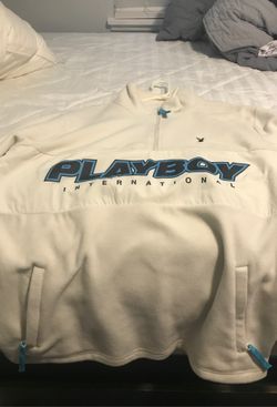 PlayBoy crew neck Mid zip. size: large