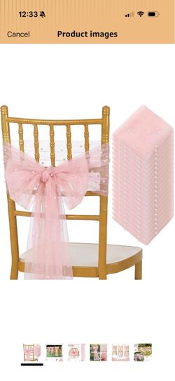 Vintage Chair Sashes Embroidered Boho Bows Rustic Floral Ties for Wedding Bridal Shower Baby Shower Birthday Party Decoration Dining Chair Slipcovers,