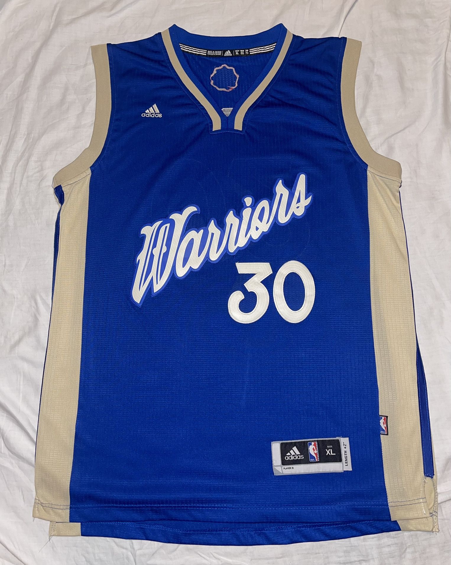 Adidas - Official - Blue Men’s Warriors Jersey - Curry - Sz XL - Like New 