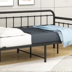 Selling A Twin D Bed, Metal Frame Something Like This In The Picture IKEA Mattress Like New