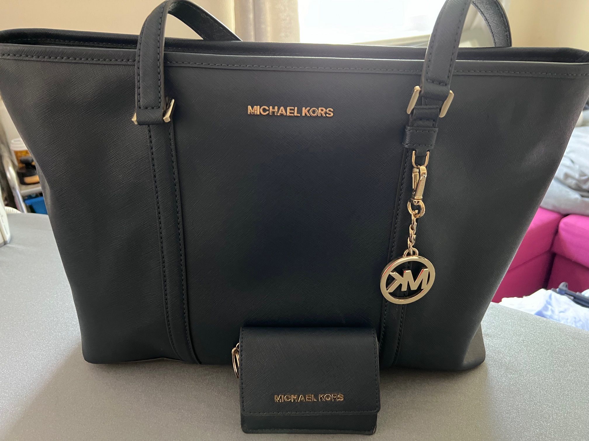 Michael Kors Tote Bag, Blue & Purse