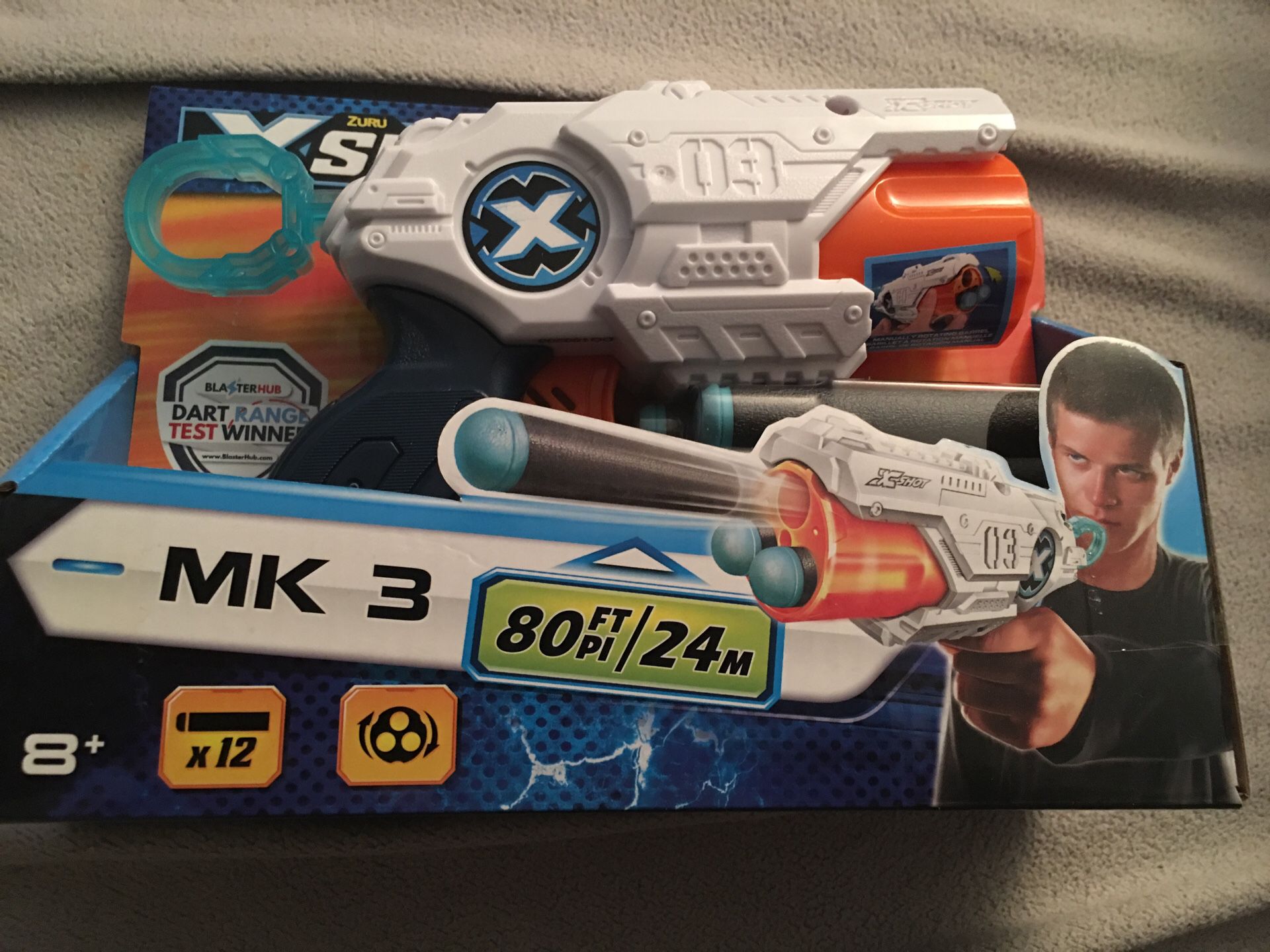 Nerf Gun X-Shot MK 3 Foam Dart Blaster with 12 DARTS Shoots 80 FEET
