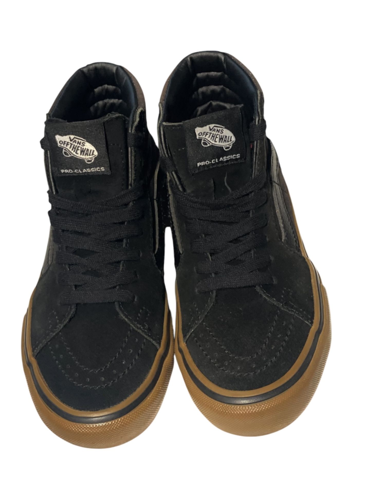 VANS Classic SK8-Hi High Top Youth US Size 3.5 Black Gum Bottom Sneaker Shoes