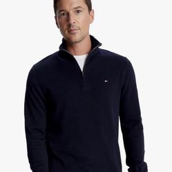 Tommy Hilfiger Men’s  2x Signature Fleece Quarter Zip Pullover Sweater