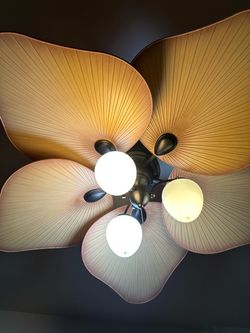 Tropical Palm Leaf Ceiling Fan