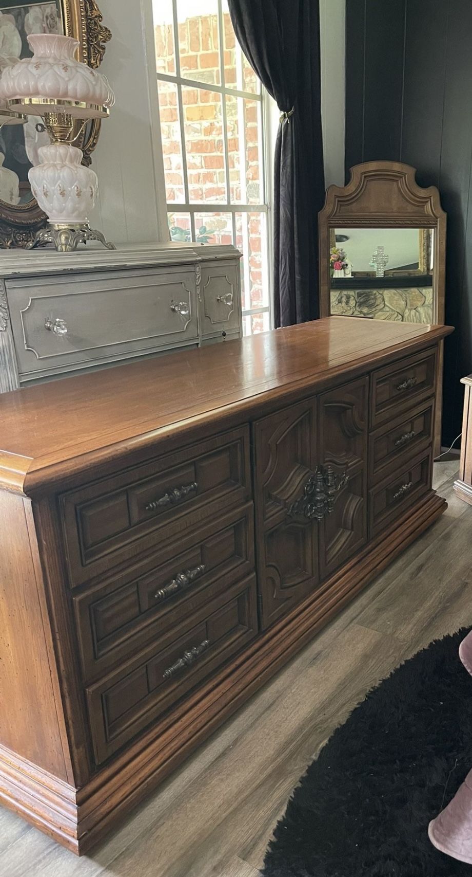 Large Vintage Wood Dresser
