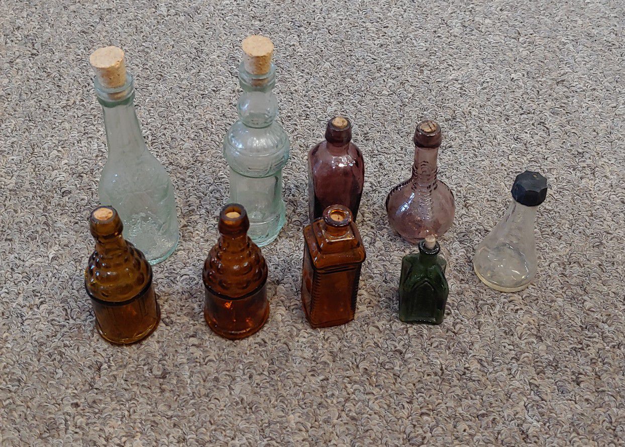 Antique Mini Glass Bottles $5.00 Each