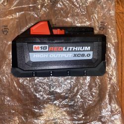 (1)Milwaukee M18 8.0 Ah High Output Redlithium Battery (48-11-1880