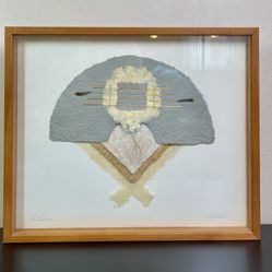 Barbara Bate Framed Mixed Media*THE ANTHELION*Paper Art Circa 1985