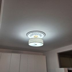 4 Beautiful Different Flushmount Ceiling Lamps In  Mint Condition 