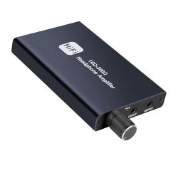 Sheiaier Portable 3.5mm Headphone Amplifier Two-Stage Gain Switch for MobilePhone amp PC 3.5mm Stereo Audio Input Out, GraySheiaier Portable 3.5mm Hea
