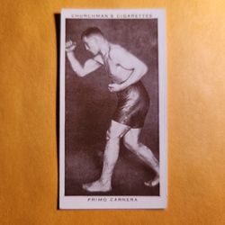 EX Authentic 1938 Churchman's Cigarettes Primo Carnera Boxing Tobacco Card #7