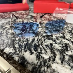 Blue Diamond Cut Glasses