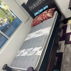 Twin Bed Frame With Mattress New Cama Colchones 