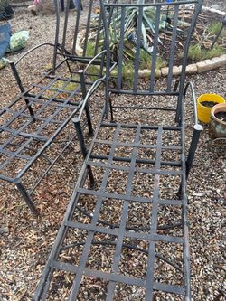 Metal Patio Chairs Set of 2