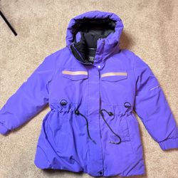 Women's purple fashion down jacket