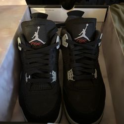 Jordan 4 Black Canvas Size 10