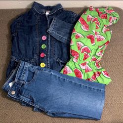 Girls 3 pc lot, outfit Size 7