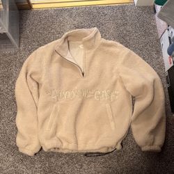 HONOR THE GIFT SCRIPT SHERPA BONE PULLOVER