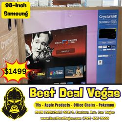 98” Samsung Crystal UHD 4K Smart TV