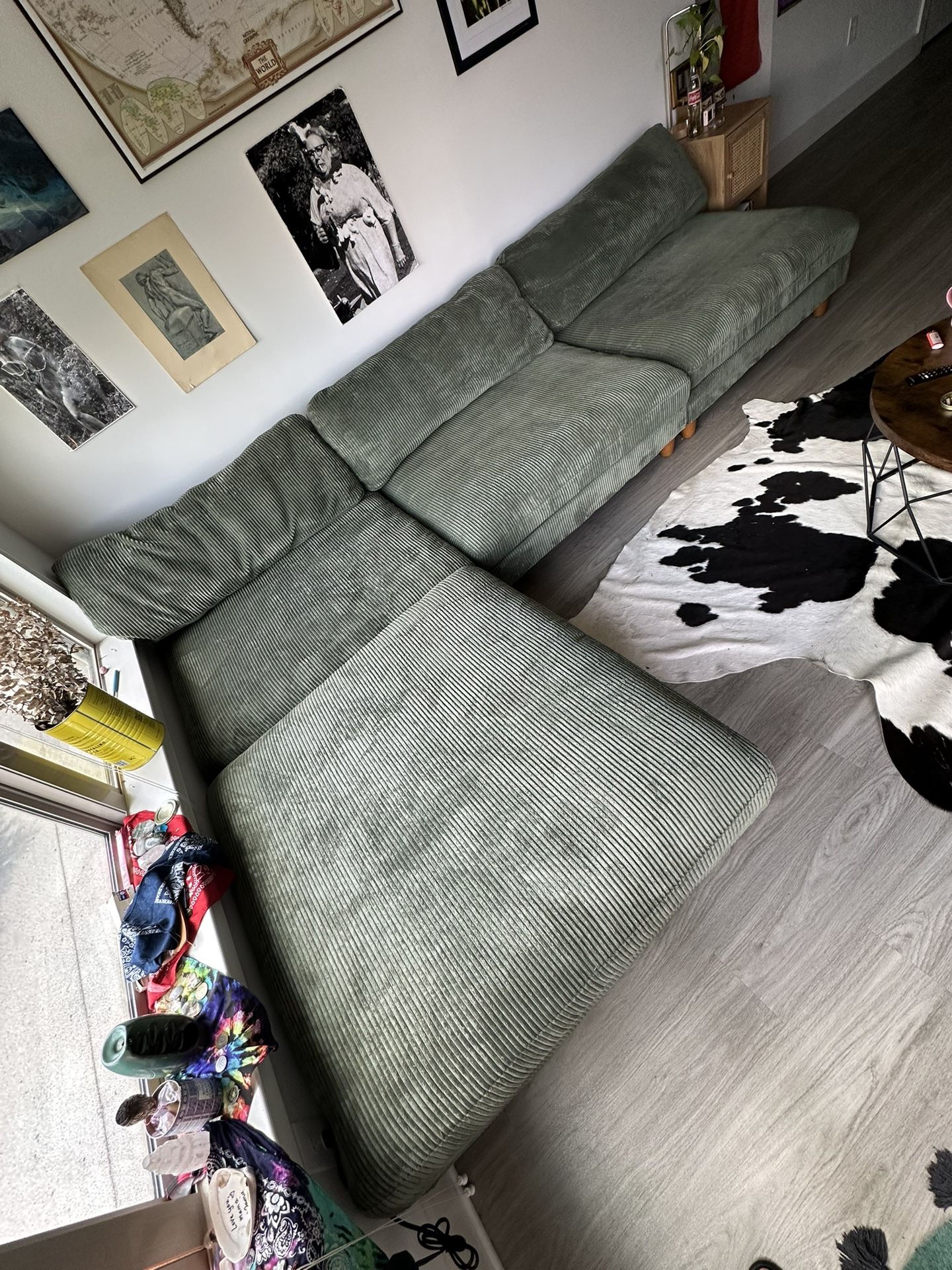 4 Piece Upholstered Sectional