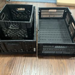 Folding Black Bins (I have 12 | $4 each)