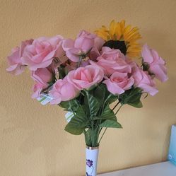 Artificial Flowers With A Vase