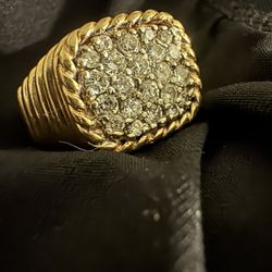 Gold Diamond Men's Ring