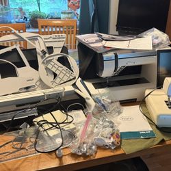 Janome Memory Craft 12000 Embroidery Machine and Baby Loch BLE1AT Serger
