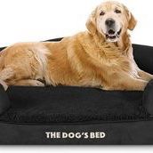 The Dog’s Bed Memory Foam Waterproof Corner Dog Bed, XL, Black Plush Washable Plush  ⭐NEW - SEALED⭐