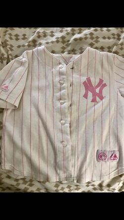 White and pink New York Yankees jersey shirt