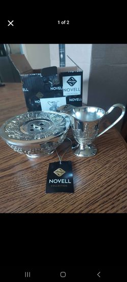 Judaism Silver-Plated Mayim Achronim Washing Cup & Bowl Set - Like New (Novell Collection)