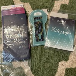 Thirty-One 3 pc Note Pad Set, Magnetic Bookmark and 53 pc Inspirational Stickers