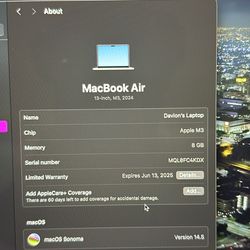 2024 MacBook Air 13-inch M3 Chip