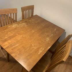 Wood Dining Table Chairs Included 