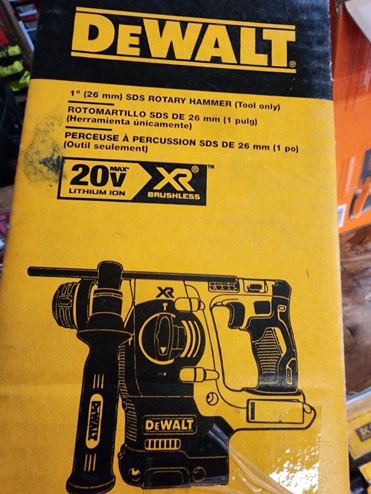 DEWALT 20V XR BRUSHLESS SDS ROTARY HAMMER TOOL ONLY