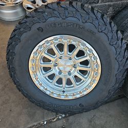 17x9 Arena Rims 6 lug 6x139 6x5.5 on new tires 285 70 17