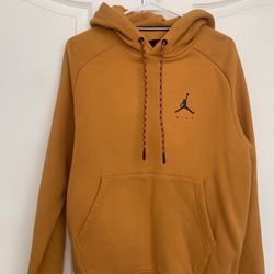 NIKE AIR JORDAN JUMPMAN FLEECE HOODIE LIGHT CURRY