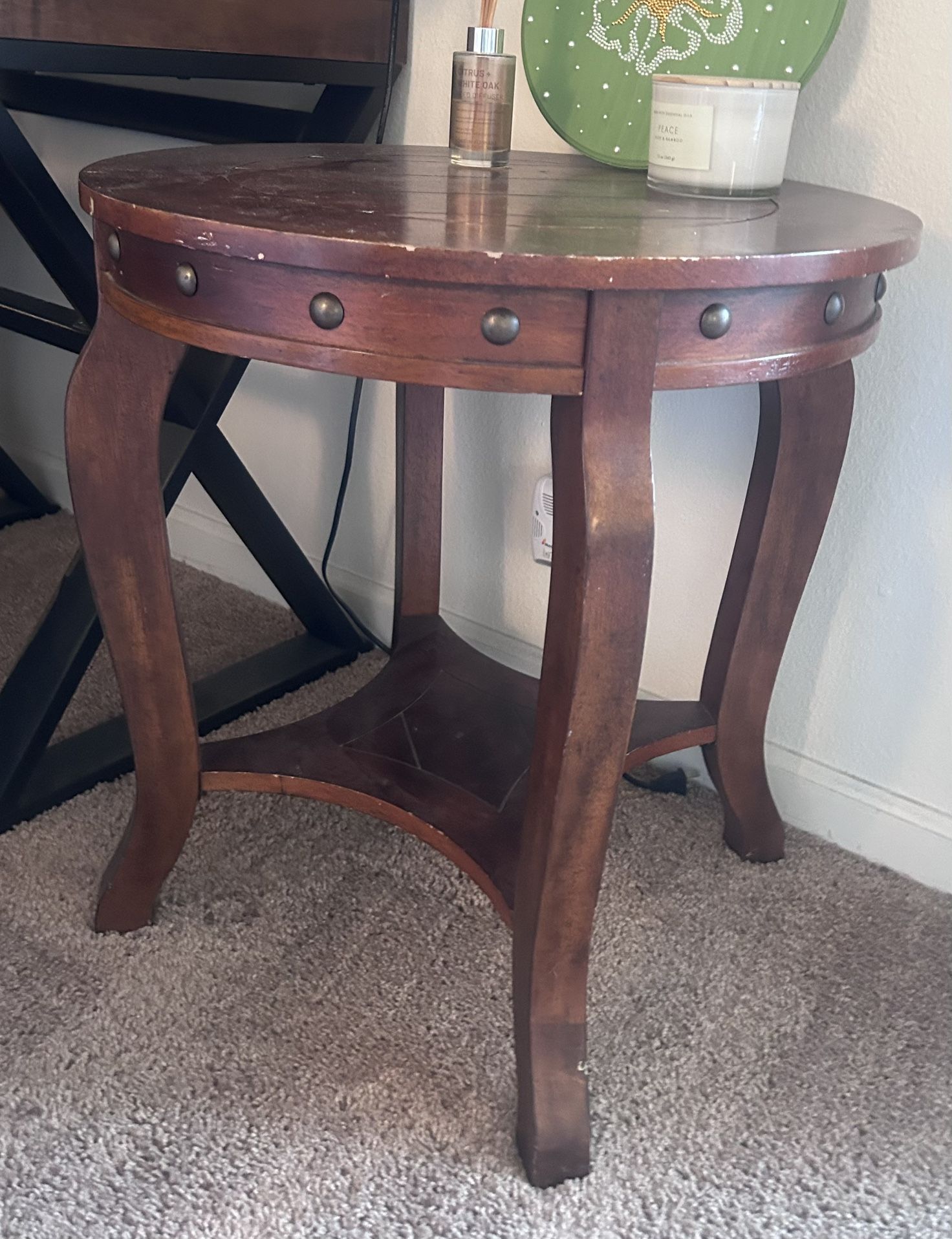 Set of 2 Matching Wood Accent Tables – Rustic & Sturdy