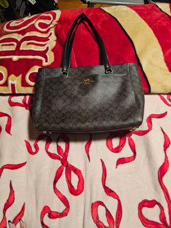 Dark brown Coach purse tote