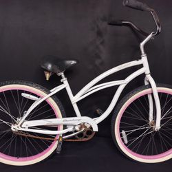 Womens White Limited Edition Vintage Firestrong  Urban Lady Beach Cruiser 