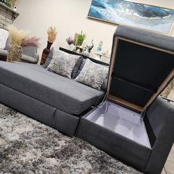 Sofa Sectional Couch Sleeper With Storage Like New In Very Good Condition 🚚🚛FREE DELIVERY 🚚 
