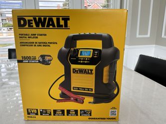 DEWALT 1600 Peak Amp Jump Starter with Digital Compressor and USB Power Bank, NEW