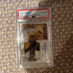 Kenny Picket Panini One Auto Patch Rookie /35 Psa10